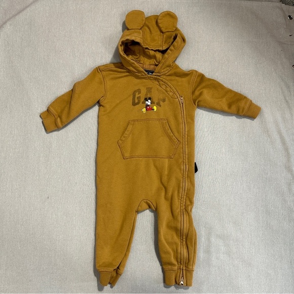 Gap + Disney Other - Gap + Disney 12-18 mo. size one piece with ears, unzips fully, sweatshirt weight